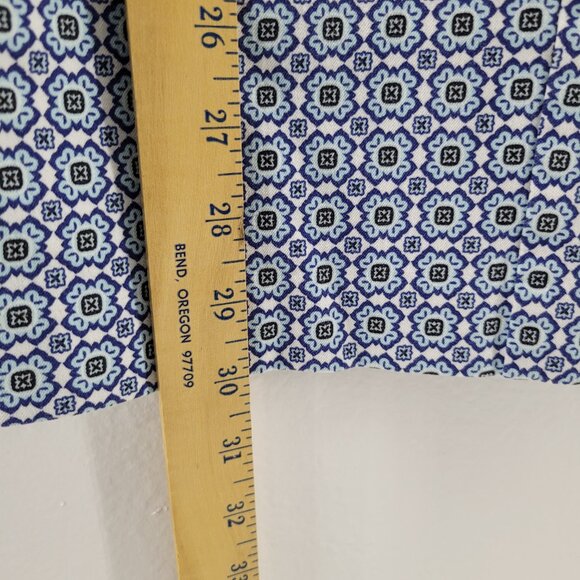 CHICOS Womens Medallion Stretch Pull Up Crop Pants Size 6 Nautical Coastal - Picture 6 of 15